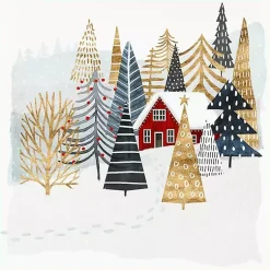 Christmas Art & Wall Decor>Kirklands Home Framed Winter Landscape Christmas Canvas Art Print