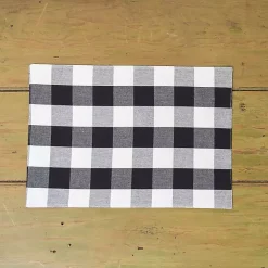 Kirklands Home Franklin Gingham Placemats, Set of 6 Black Hot