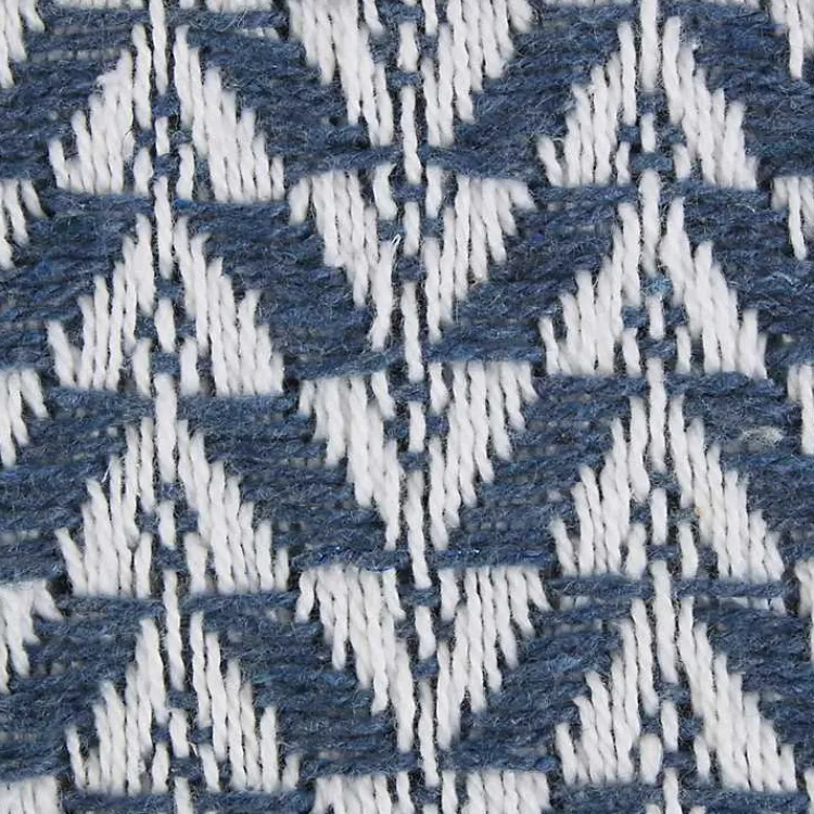 Blankets & Throws>Kirklands Home French and White Arrowhead Throw Blue