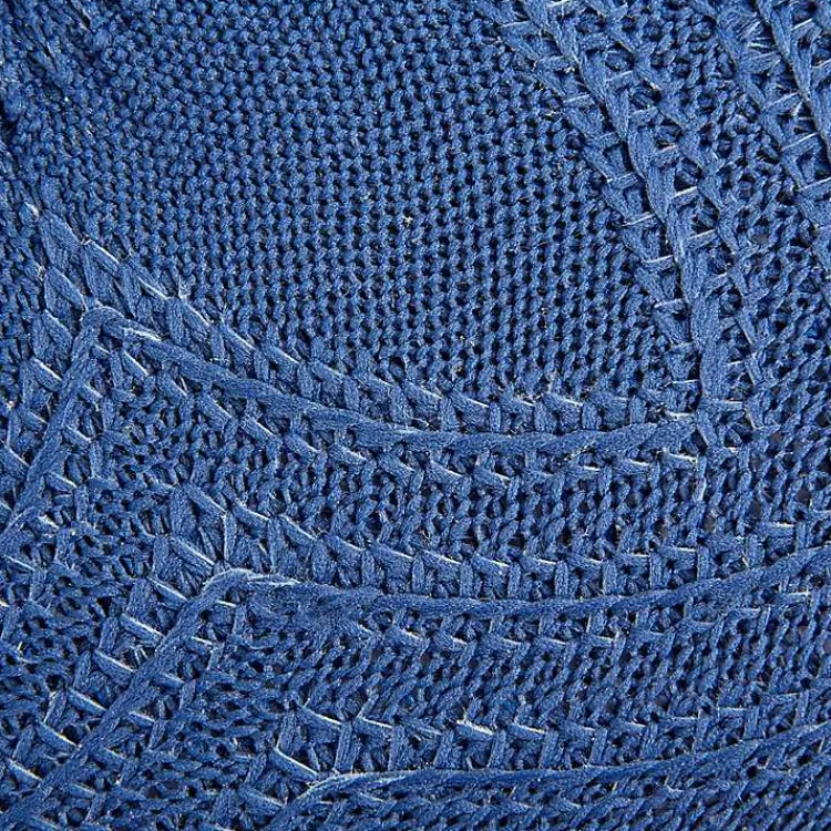 Kirklands Home French Woven Round Placemats, Set of 6 Blue Hot