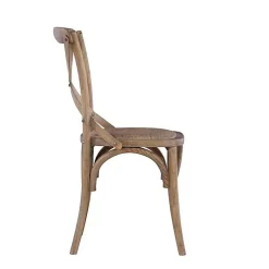 Kirklands Home French Country X-Back Dining Chairs, Set of 2 Gray Clearance