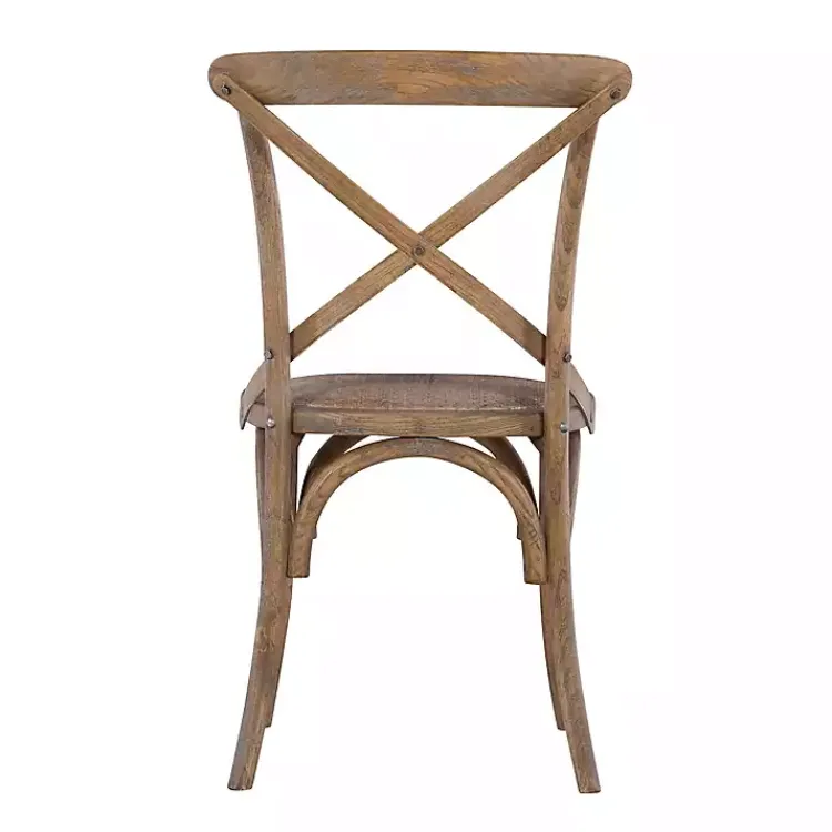Kirklands Home French Country X-Back Dining Chairs, Set of 2 Gray Clearance