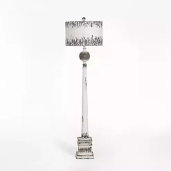 Kirklands Home French Distressed White Floor Lamp
