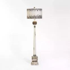Kirklands Home French Distressed White Floor Lamp