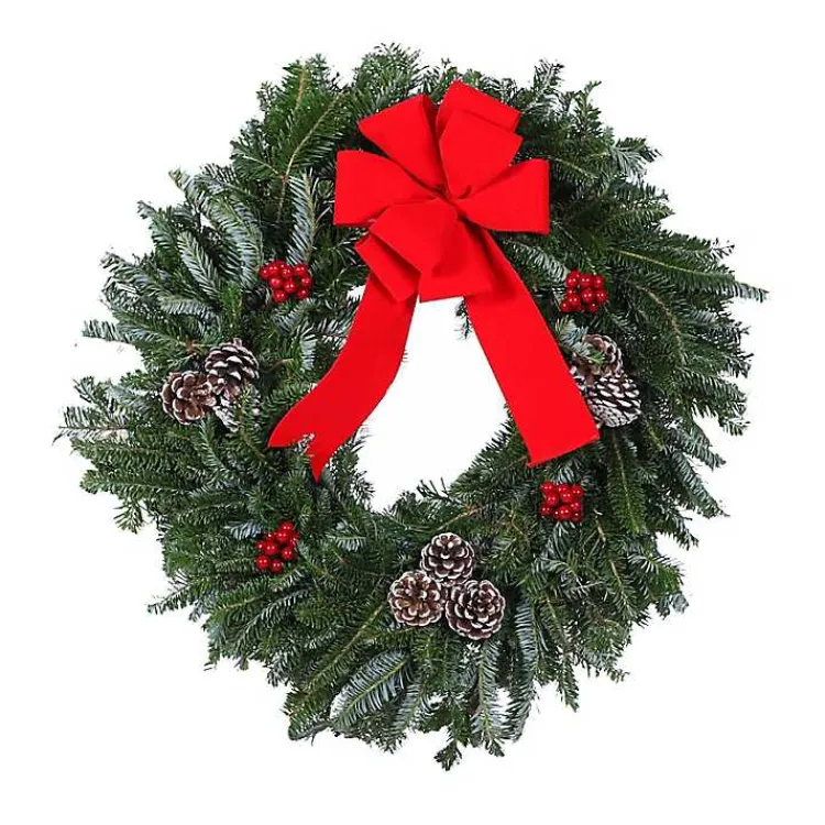 Fresh Christmas Wreaths & Greenery>Kirklands Home Fresh Cut Fraser Fir Blue Ridge Mountain Wreath