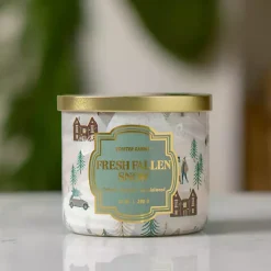 Candles>Kirklands Home Fresh Fallen Snow Triple Wick Jar Candle