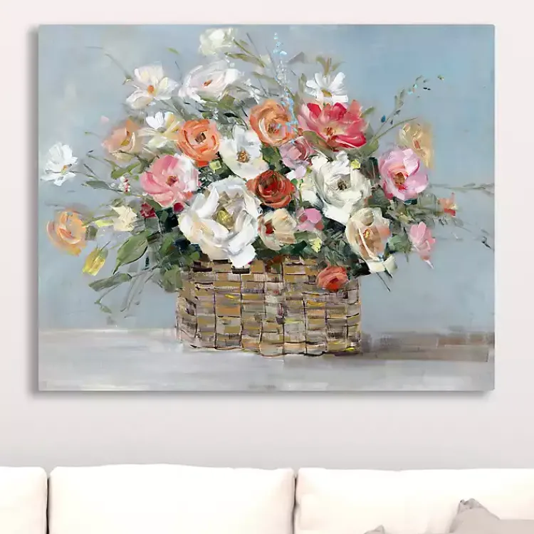 Kirklands Home Fresh Flower Market Canvas Art Print Multi New