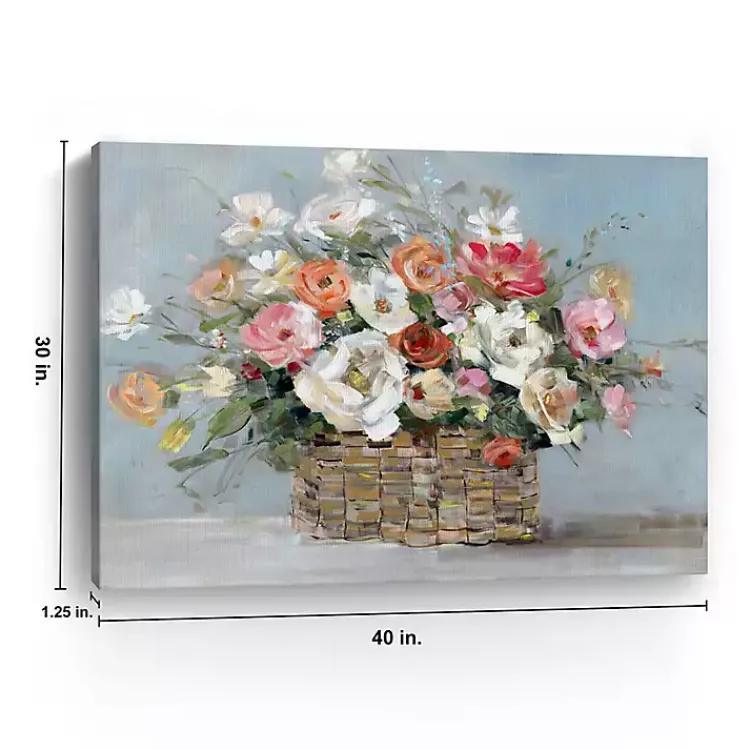 Kirklands Home Fresh Flower Market Canvas Art Print Multi New