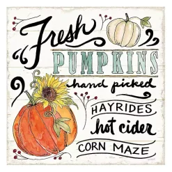 Fall>Kirklands Home Fresh Harvest Pumpkins Canvas Art Print White