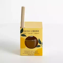 Home Fragrance>Kirklands Home Fresh Lemons Reed Diffuser Set Yellow