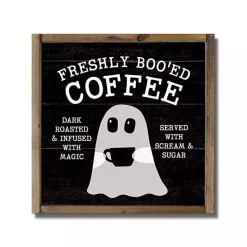 Halloween>Kirklands Home Freshly Boo'ed Coffee Framed Halloween Wall Plaque