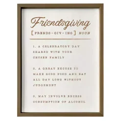 Fall>Kirklands Home Friendsgiving Definition Framed Art Print White