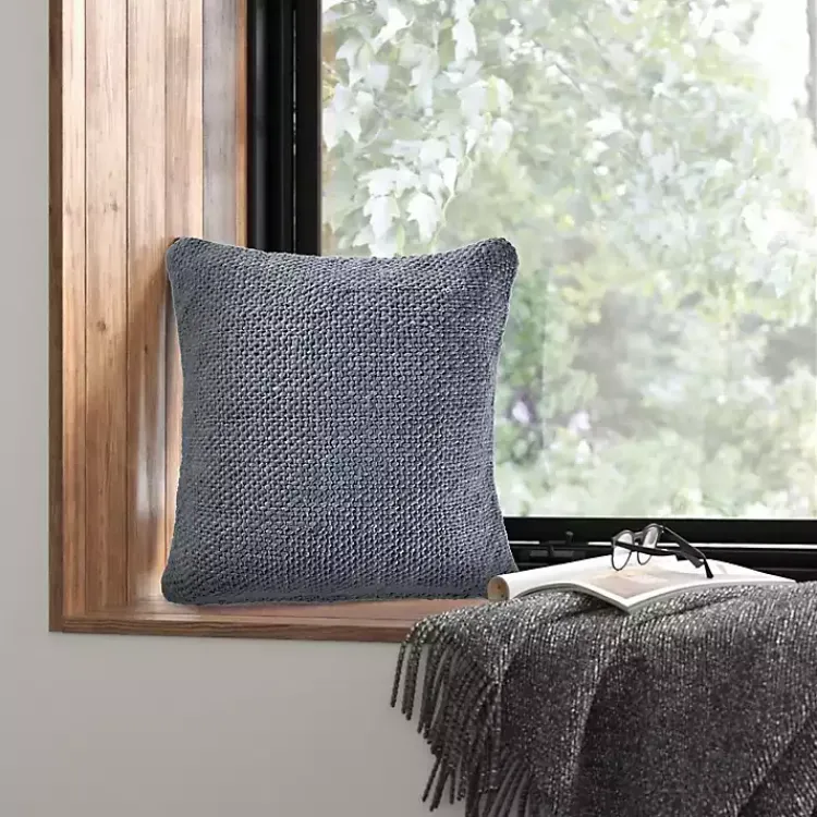 Pillows>Kirklands Home Frost Woven Accent Pillow Blue
