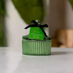 Candles>Kirklands Home Frosted Balsam Mercury Glass Jar Candle Green