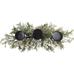 Arrangements & Greenery>Kirklands Home Frosted Berry Greenery Candle Centerpiece