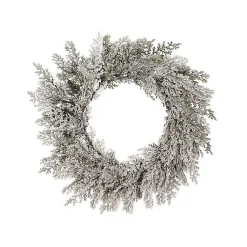 Christmas Wreaths>Kirklands Home Frosted Cedar Christmas Wreath