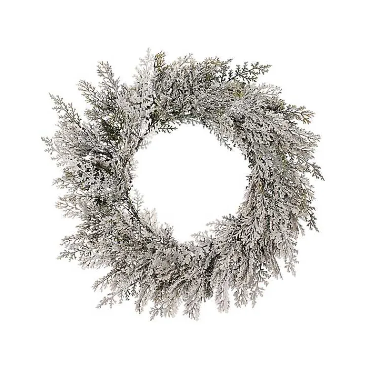 Christmas Wreaths>Kirklands Home Frosted Cedar Christmas Wreath