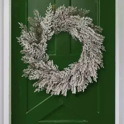 Christmas Wreaths>Kirklands Home Frosted Cedar Christmas Wreath