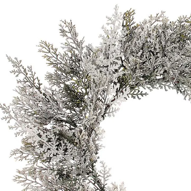 Christmas Wreaths>Kirklands Home Frosted Cedar Christmas Wreath