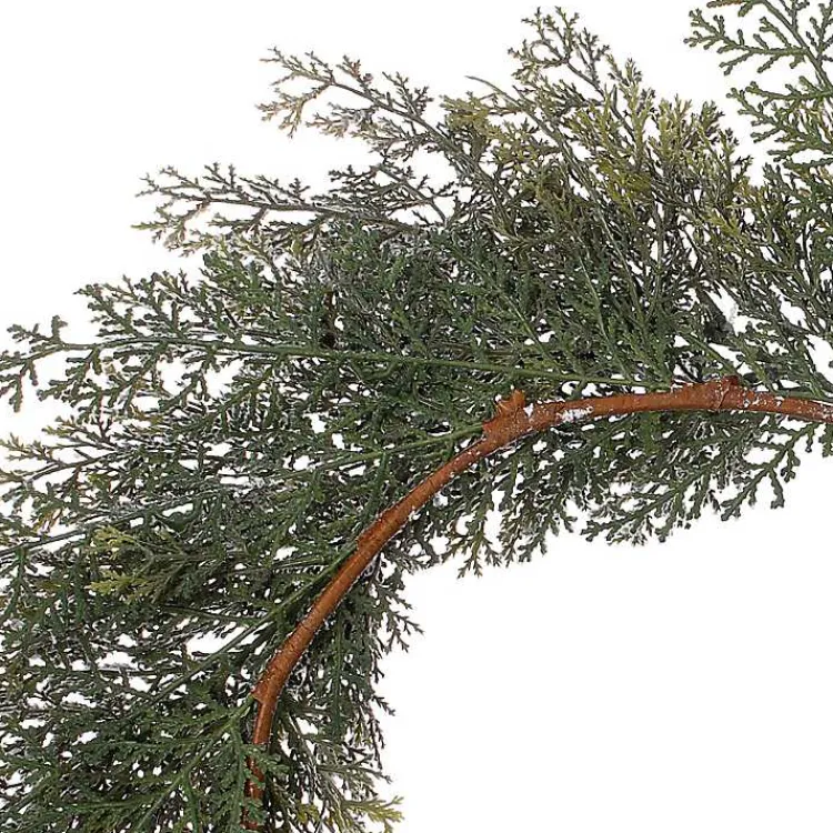 Christmas Wreaths>Kirklands Home Frosted Cedar Christmas Wreath