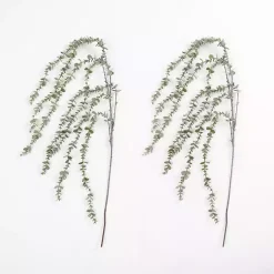 Stems & Bouquets>Kirklands Home Frosted Draping Eucalyptus Stems, Set of 2 Green