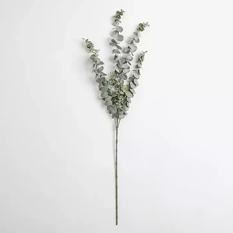 Stems & Bouquets>Kirklands Home Frosted Eucalyptus Stem Green