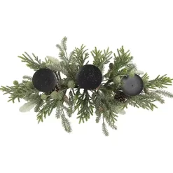 Arrangements & Greenery>Kirklands Home Frosted Evergreen Pine Candle Centerpiece