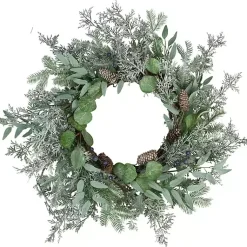 Christmas Wreaths>Kirklands Home Frosted Foliage and Blueberries Wreath