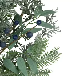 Christmas Wreaths>Kirklands Home Frosted Foliage and Blueberries Wreath