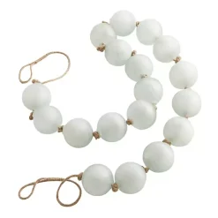 Decorative Accents>Kirklands Home Frosted Light Teal Glass Bead Garland Blue