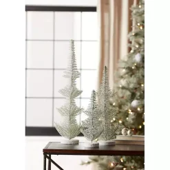 Christmas Decorations>Kirklands Home Frosted Pine Christmas Trees, Set of 3 White