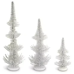 Christmas Decorations>Kirklands Home Frosted Pine Christmas Trees, Set of 3 White