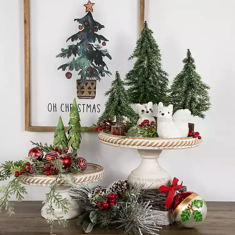 Christmas Decorations>Kirklands Home Frosted Pine Jute Base Christmas Tree