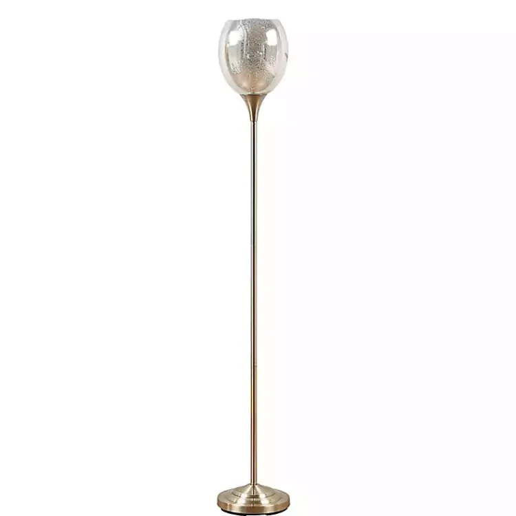 Kirklands Home Frosted Starlight Golden Floor Lamp White Discount