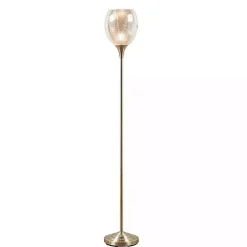 Kirklands Home Frosted Starlight Golden Floor Lamp White Discount