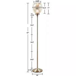 Kirklands Home Frosted Starlight Golden Floor Lamp White Discount
