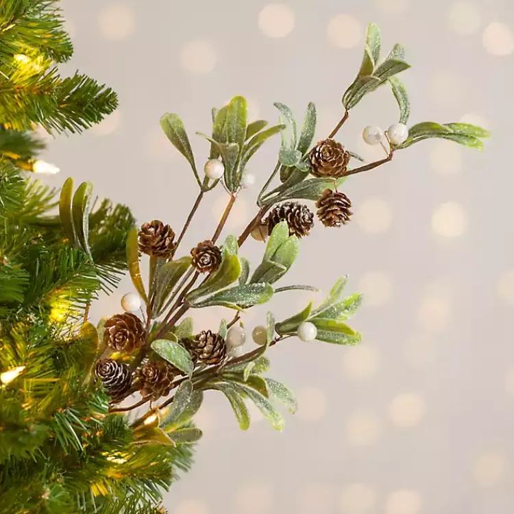 Christmas Tree Decorations>Kirklands Home Frosted White Berry & Greenery Picks, Set of 2