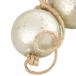 Decorative Accents>Kirklands Home Frosted Glass Orb Garland White
