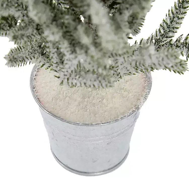 Christmas Arrangements & Garland>Kirklands Home Frosty Potted Angel Pine Tree Green