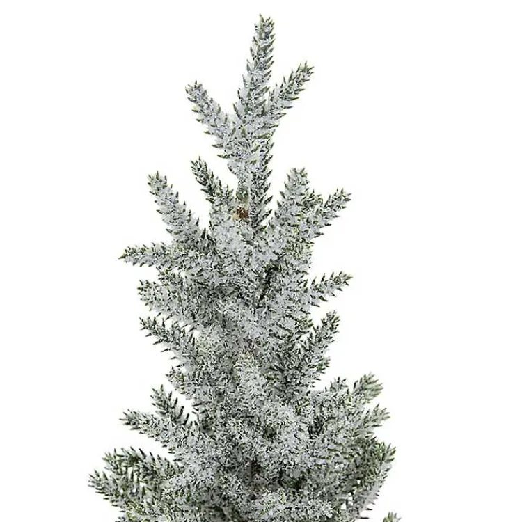 Christmas Arrangements & Garland>Kirklands Home Frosty Potted Angel Pine Tree Green