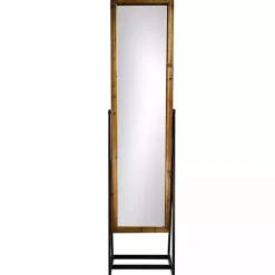 Kirklands Home Full Length Wood and Metal Wall Mirror with Stand New