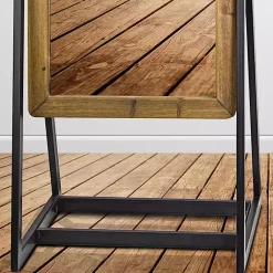 Kirklands Home Full Length Wood and Metal Wall Mirror with Stand New