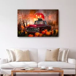 Halloween>Kirklands Home Full Moon Jack O Lantern Canvas Art Print, 32x48