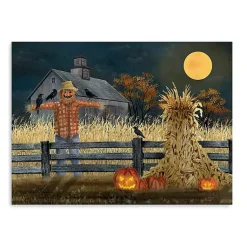 Halloween>Kirklands Home Full Moon Scarecrow Canvas Art Print, 24x32