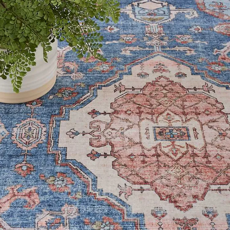 Kirklands Home Fulton Medallion Area Rug, 5x7 Blue Sale