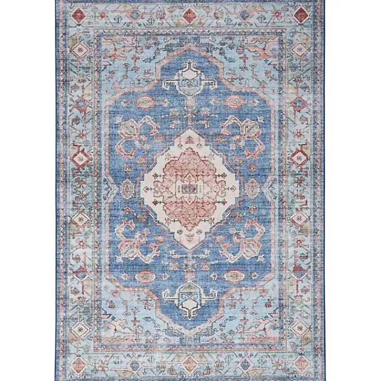 Kirklands Home Fulton Medallion Area Rug, 7x9 Blue