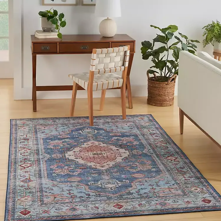 Kirklands Home Fulton Medallion Area Rug, 7x9 Blue