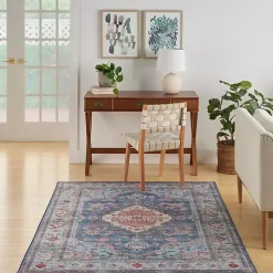 Kirklands Home Fulton Medallion Area Rug, 7x9 Blue