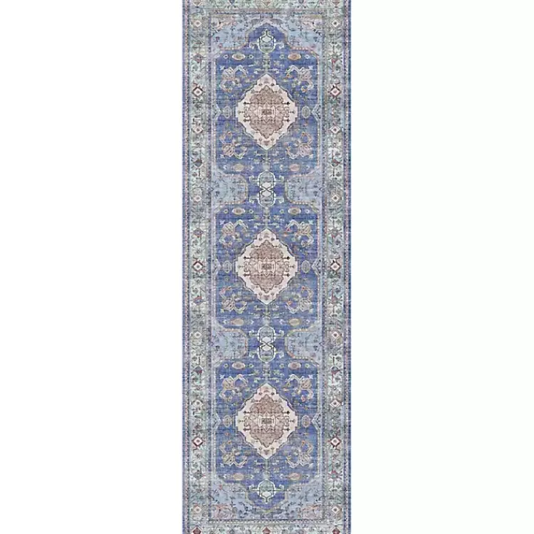 Kirklands Home Fulton Medallion Runner, 2x7 Blue Best