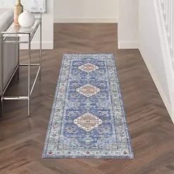 Kirklands Home Fulton Medallion Runner, 2x7 Blue Best